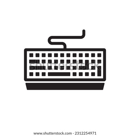 Keyboard vector icon. Keyboard linear flat sign design. Computer keyboard symbol pictogram. Clavier symbol. UX UI keypad icon 