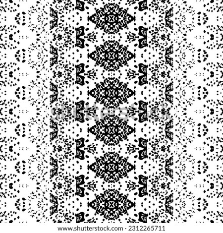 Seamless Design Ink Pattern. Native Dark Doodle Vector. Simple Bohemian Pattern. Black Color Ethnic Line Batik. Abstract Boho Print. Black Colour Ink Scribble Textile. Abstract Dark Scribble Design