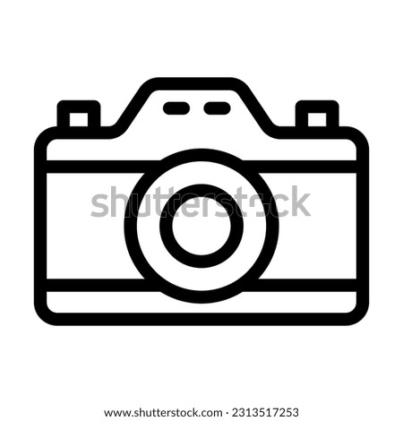 Camera Vector Thick Line Icon For Personal And Commercial Use.
