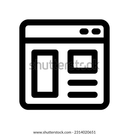 wireframe icon for your website design, logo, app, UI.