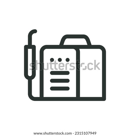 Portable welding machine isolated icon, mini arc welder machine vector icon with editable stroke
