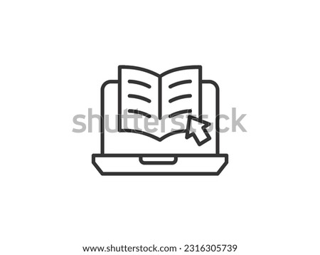eduacation, file and document icons with outline drawing
