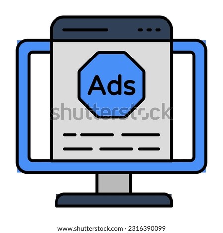 Premium download icon of web ad