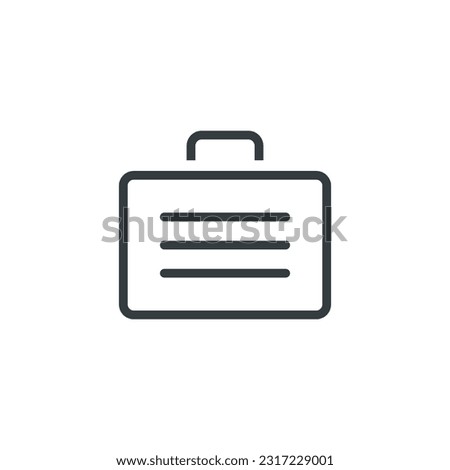 Briefcase suitcase portfolio office business icon, vector illustration