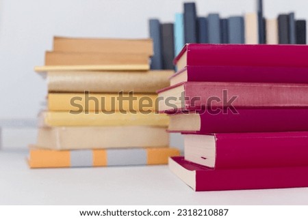 Photography of books to illustrate learning, science, studying, education, reading, writing and contributions in culture