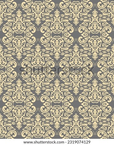 Orient vector classic pattern. Seamless abstract background with vintage elements. Orient gray and golden pattern. Ornament for wallpapers and packaging