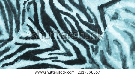 Aqua Leopard Ethnic Design Art . Abstract Tribal Texture. Chinese Pattern. Vibrant Fashion White Stripe, Ethnic Art Watercolor. Abstract Tribal Artwork. Navy Tiger