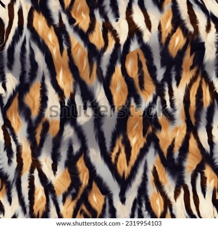 exotic_tropical_tiger_lynx_leopard brushed skin seamless pattern