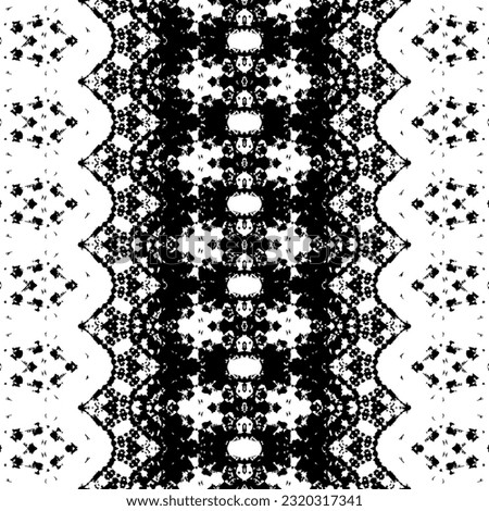 Simple Ethnic Hand Batik. Black Color Doodle Pattern. Tribal Ink Doodle Vector. Black Colour Art Scribble Texture. Doodle Dyed Dark Print. Seamless Native Art Pattern. Seamless Dark Native Design