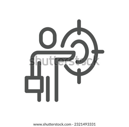 Business people related icon outline and linear vector.