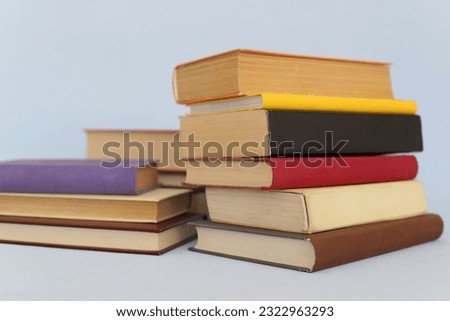 books and stack of education concept