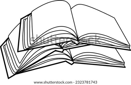 Sketch of stack of book