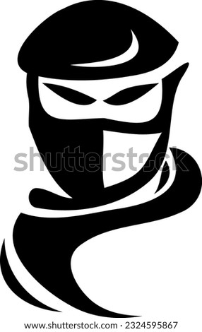 Symbolic spy silhouette in vector format against a white isolated background