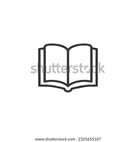 Book icon. Black book icon isolated on white background. Vector