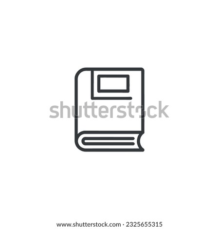 Book icon. Black book icon isolated on white background. Vector