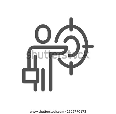 Business people related icon outline and linear symbol.
