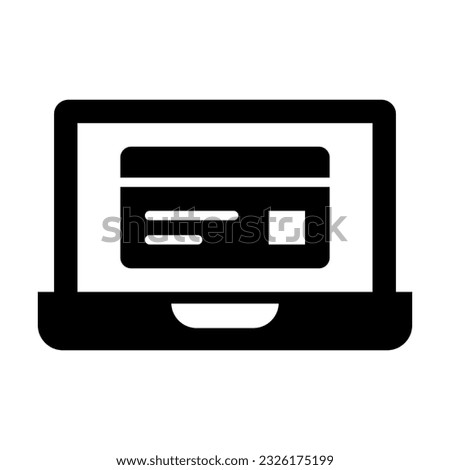 Web Payment Vector Glyph Icon For Personal And Commercial Use.
