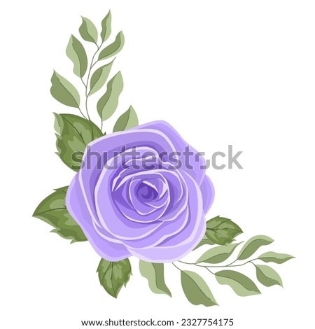 Rose Violet vector for illustration , decoration , paper print , greeting card , innovative