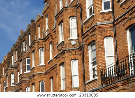 A typical London red-brick building at West-London.