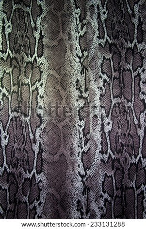 texture of print fabric stripes snake for background