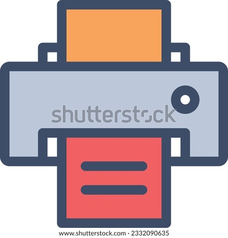printer vector illustration isolated on a transparent background color vector icons for concept or web graphics.