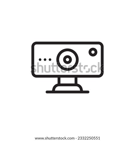 Web camera vector icon. Web camera flat sign design. Web camera symbol pictogram. UX UI icon