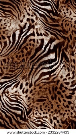 Illustration of animal skin in black and crimson colors on a white background. Seamless pattren design for print.