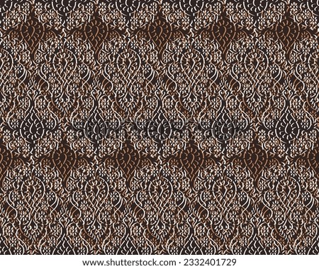 Seamless abstract Floral paisley pattern.Indian floral pattern, Persian pattern for textile,bedding,wedding invitation,seamless texture for textile print.brown theme paisley texture background pattern