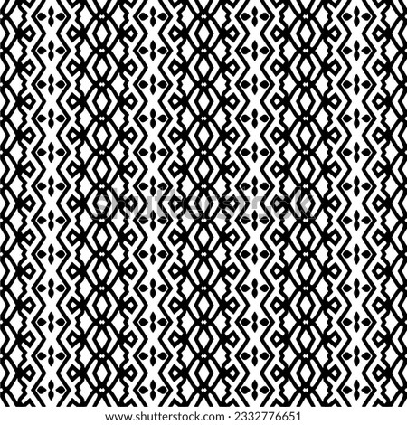 Seamless repeating pattern.  Black and white pattern for web page, textures, card, poster, fabric, textile. Elements of Design.  Raster copy of vector file.