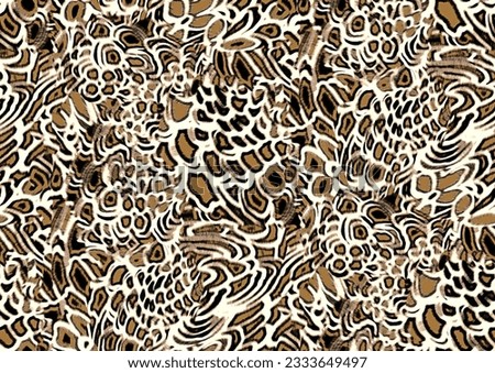 Outerge pattern suitable for textiles made of leopard or tiger skin