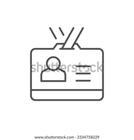 ID card line outline icon