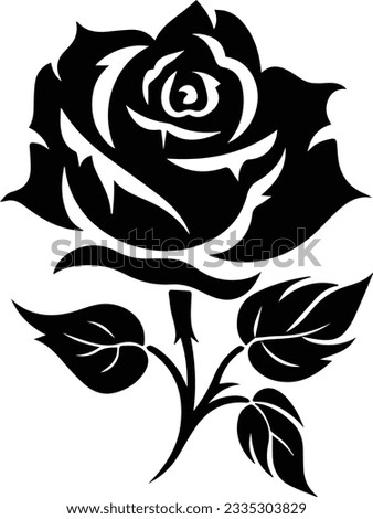Silhouette flower vectors and white background
