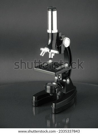 microscope on a black background