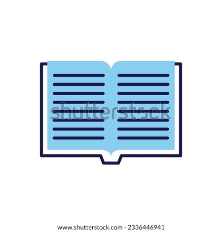 Book related vector icon. Open book sign. Isolated on white background. Editable vector illustration