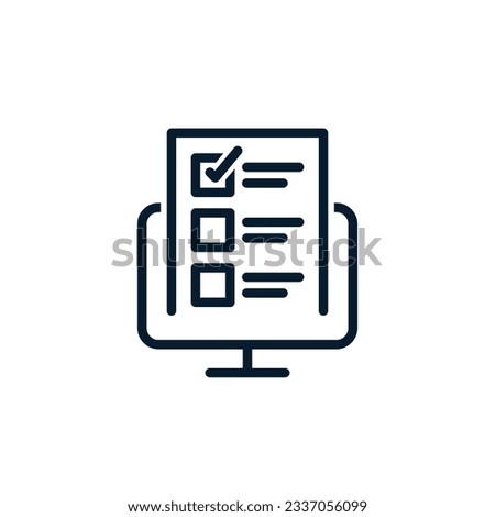 Online application concept. Vector icon isolated on white background.