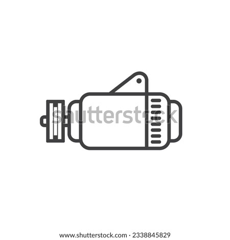 illustration of car alternator, automotive part, vector art.