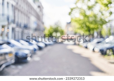Blurred background of street at Amsterdam