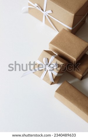 Christmas Gifts Decoration. Present Boxes Mockups.
