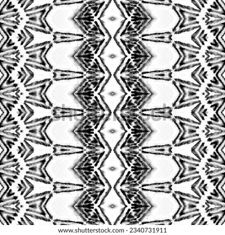 Black Color Bohemian Pattern. Abstract Ikat Watercolor Design. Abstract Design Ink Pattern. Ethnic Ink Scribble Brush. Ethnic Ink Brush. Simple Tribal Geo Batik. Gray Colour Ikat Doodle Textile.
