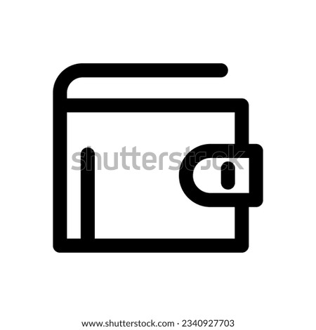 wallet icon line style vector