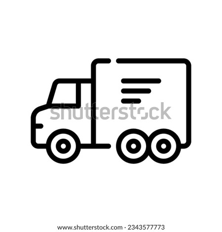 Logistic Shipping Truck Delivery Icon Outline Vector
