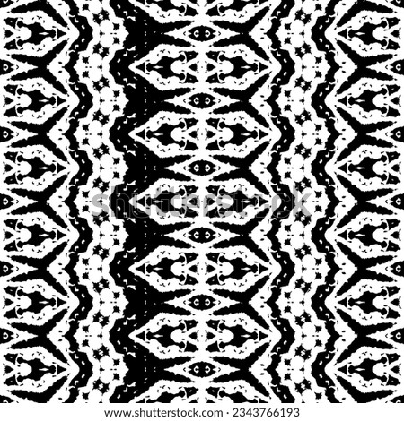 Simple Tribal Ink Batik. Black Color African Pattern. Doodle Aztec Ink Pattern. Black Colour Dark Doodle Textile. Ethnic Geo Ink Batik. Native Art Scribble Vector. Seamless Dark Ethnic Vector
