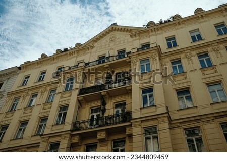 balcony historic facade europe urban view