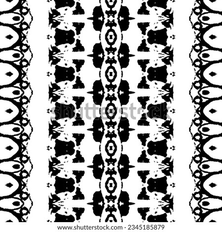 Black Color Tribal Line Vector. Doodle Ink Batik. Ethnic Stripe Dark Pattern. Simple Mexican Pattern. Black Colour Dark Scribble Pattern. Ethnic Ink Doodle Batik. Abstract Ink Doodle Vector