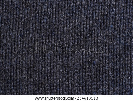 Dark blue knitting woolen texture for pattern and background