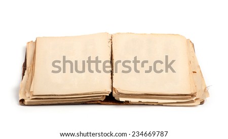 open old book isolated on a white background