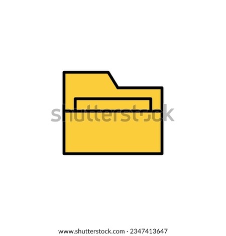 Folder icon vector for web and mobile app. folder sign and symbol