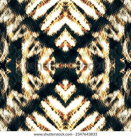 Traditional African Pattern. Mexican Repeat Print. Abstract Watercolor Art. Abstract Ikat Background. Spring Textile Texture. Black, Gold, White Traditional African Pattern.