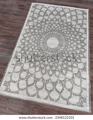 Woven Jute Chenille Printed Traditional Rug.