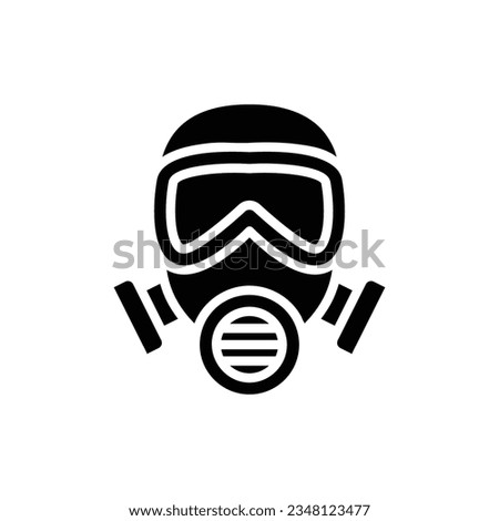 Gas Mask Filled Icon Vector Illustration